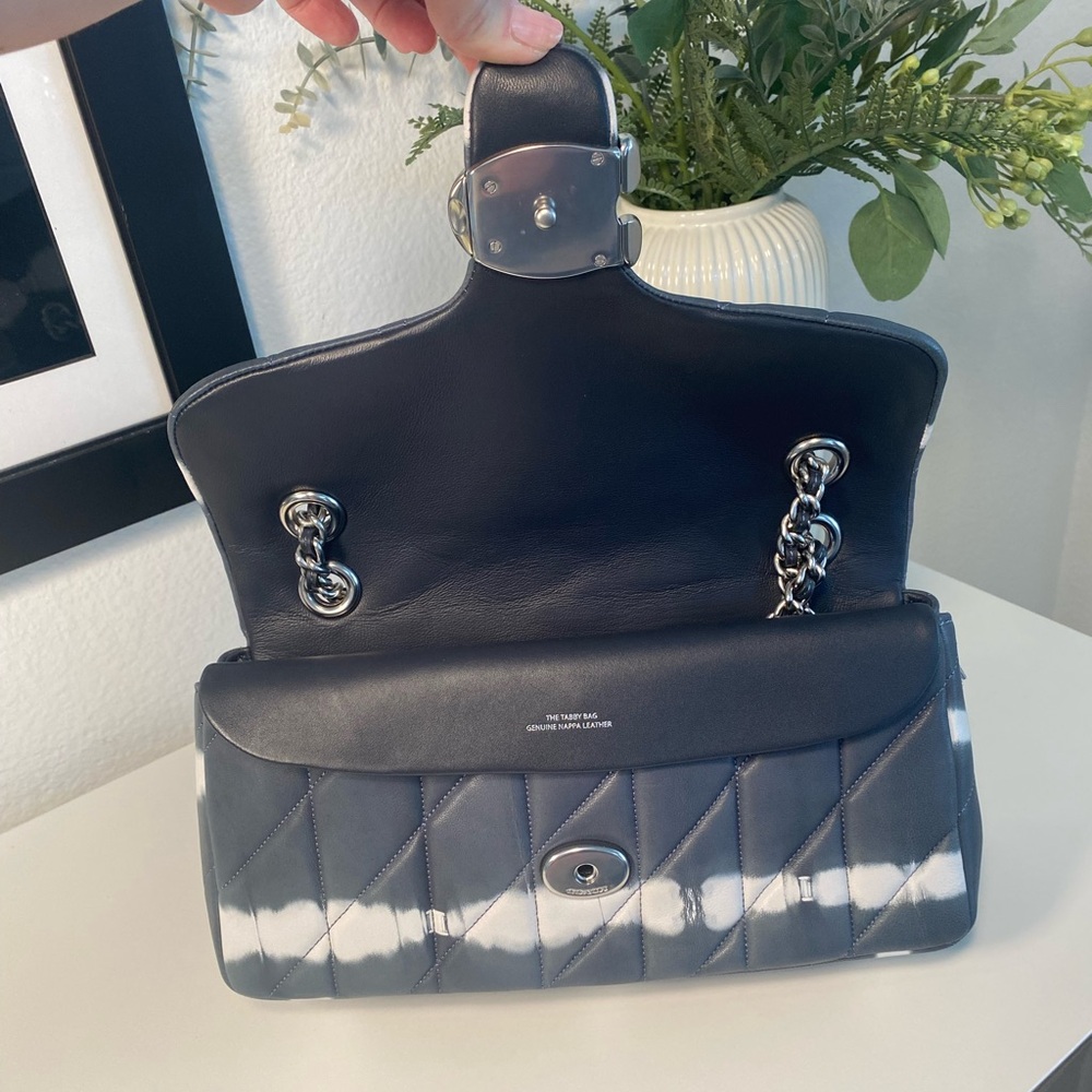 New Coach Tabby 26 Quilted Nappa Leather Tie Dye - Picture 7 of 16